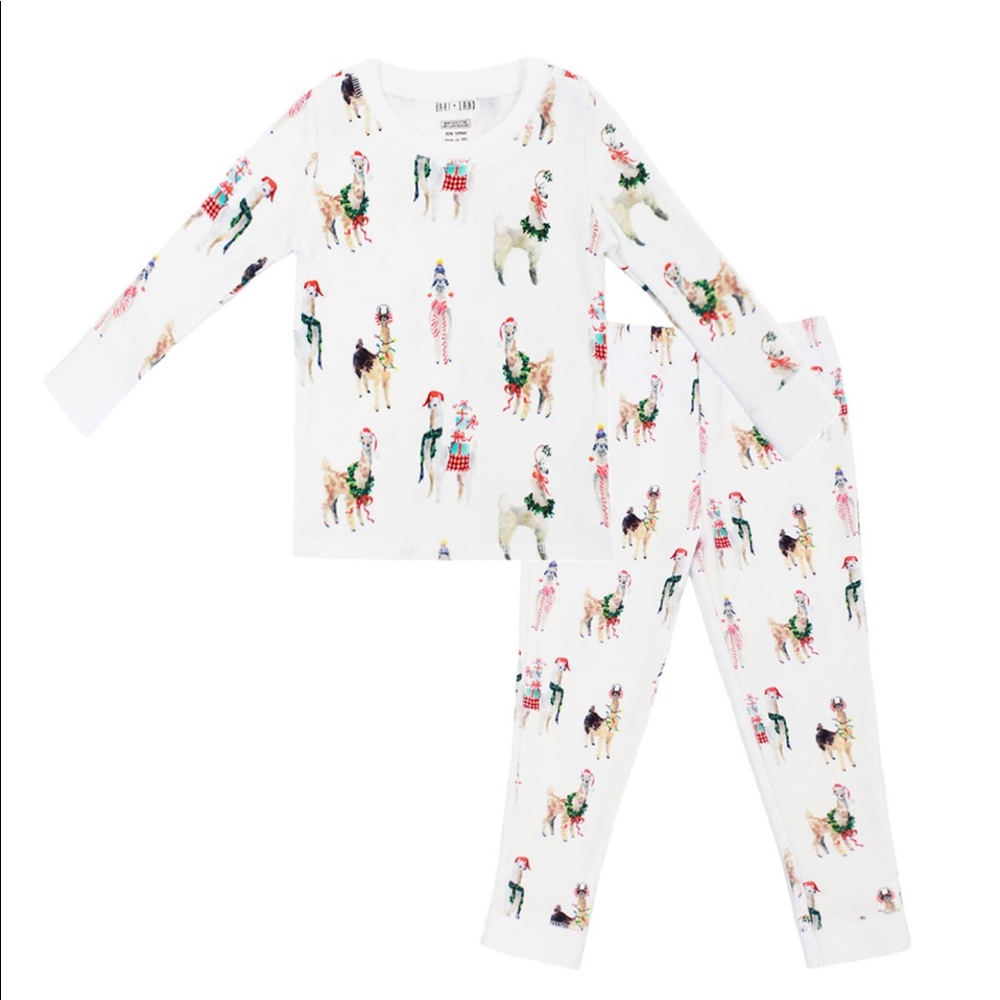 HART + LAND women’s  PJ SET - FESTIVE LLAMAS